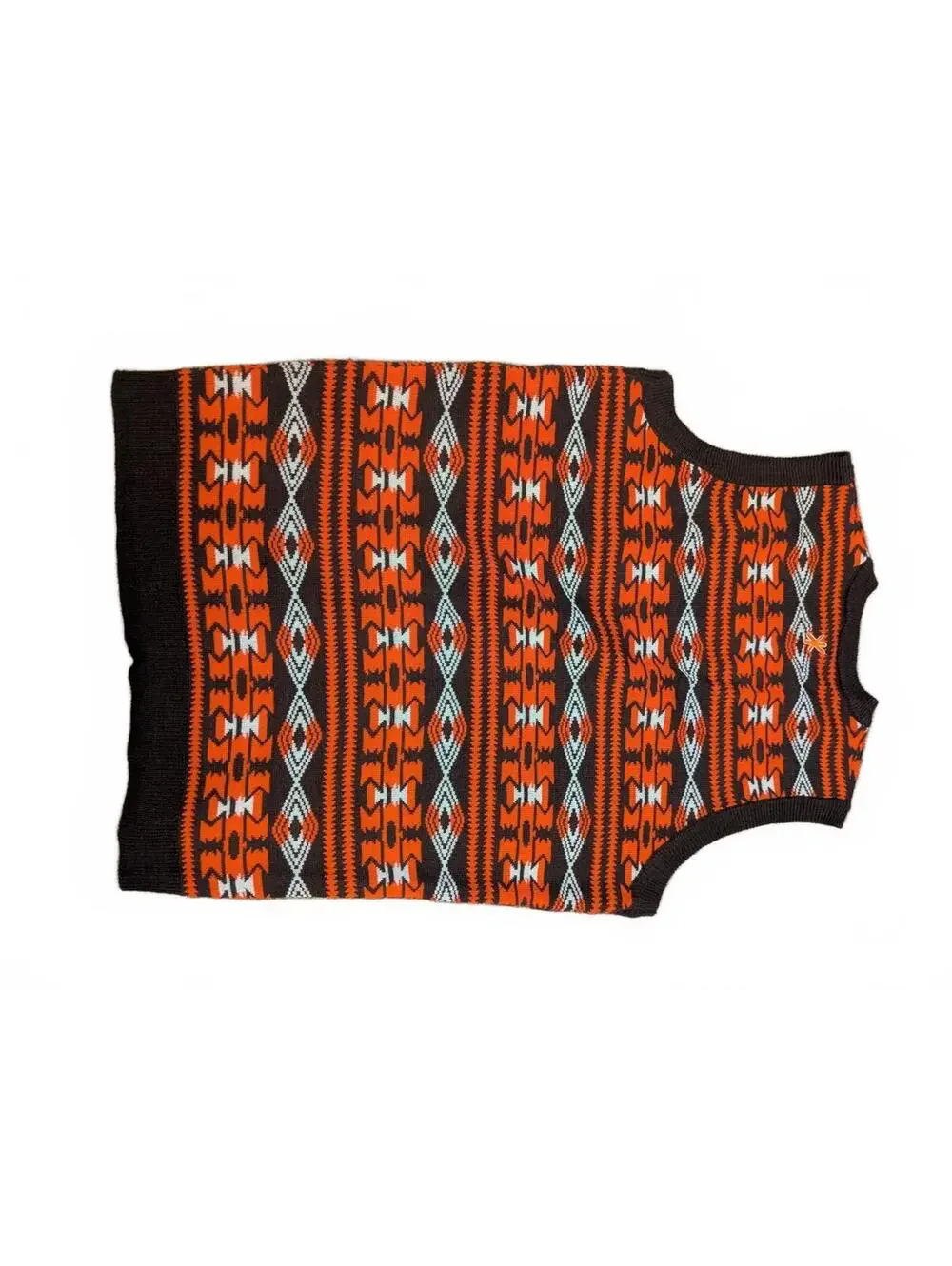 Cleveland Browns Aztec Ugly Sweater Vest Knit Christmas Mens Medium NFL Dog LB